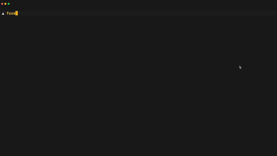 Using fuse in CLI