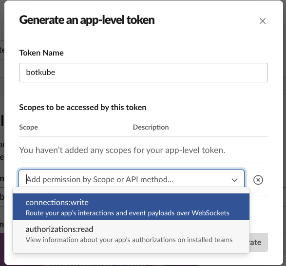 Generate App-Level Token